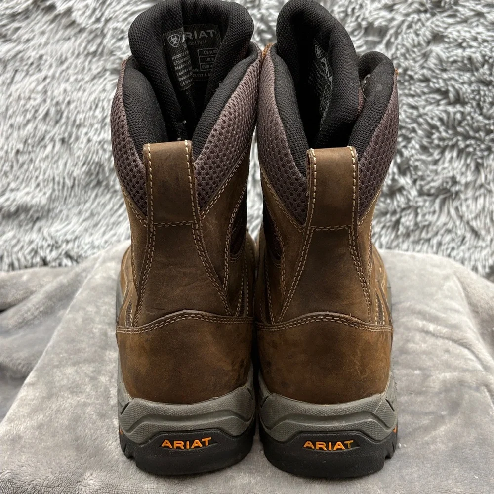Ariat Boots Mens 9.5 Workhog Waterproof Trek 8 inch H2O Comp Toe Boot Brown